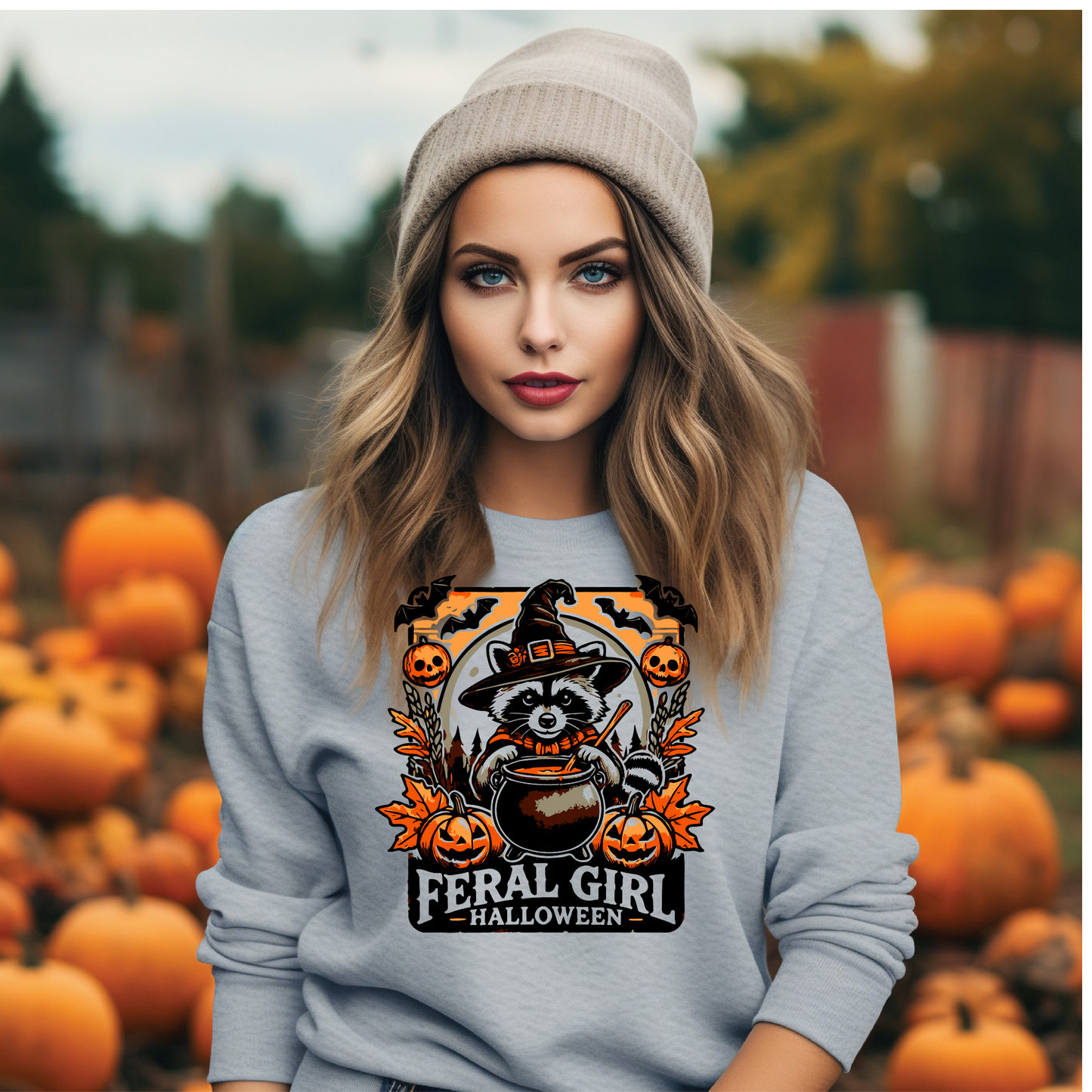 Feral Girl Halloween Sweatshirt