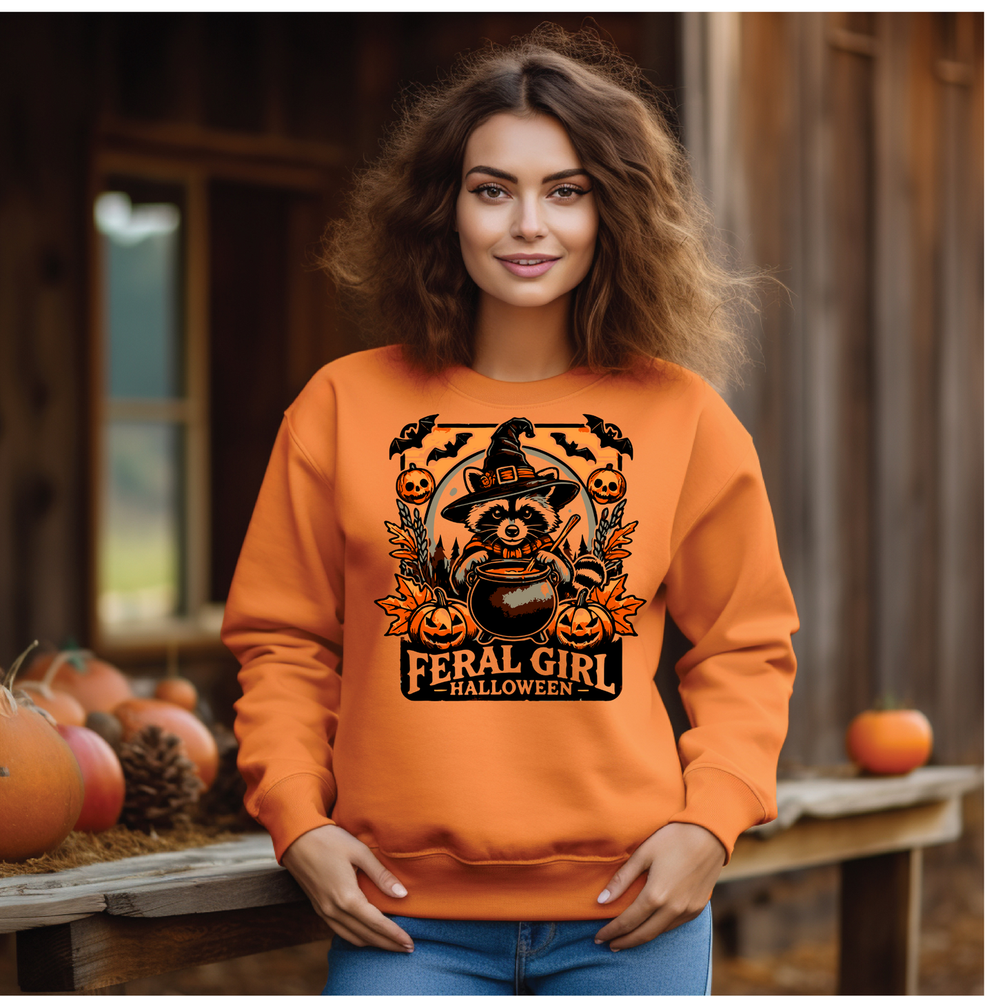 Feral Girl Halloween Sweatshirt