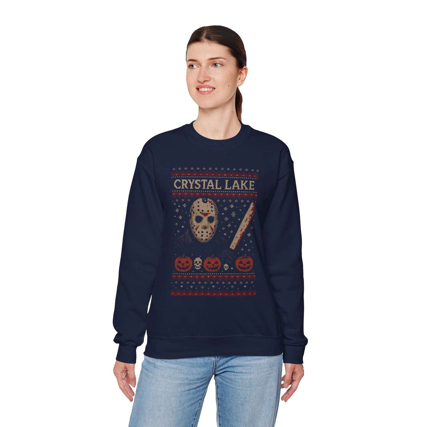 Crystal Lake Jason Ugly Christmas Sweatshirt