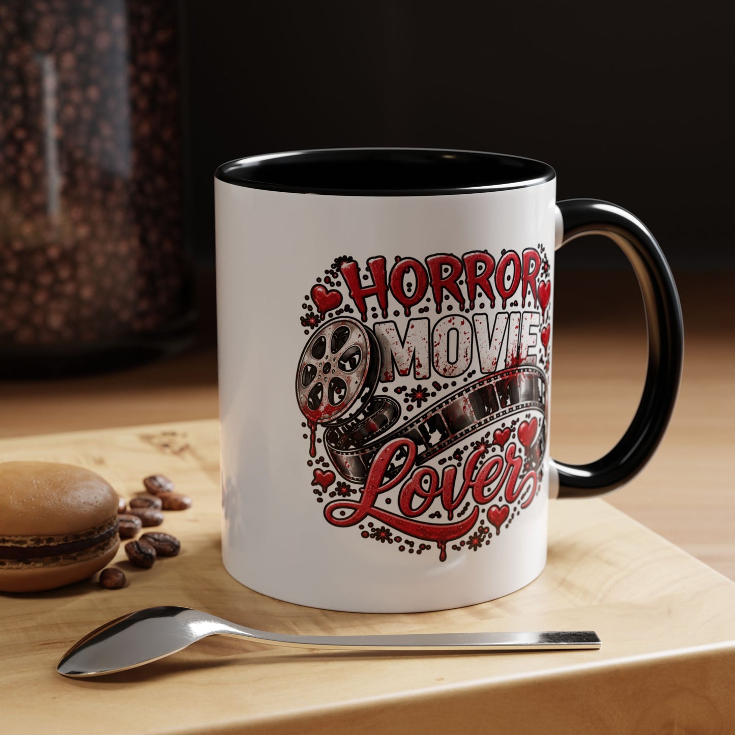 Horror Movie Lover Accent Coffee Mug — 11oz