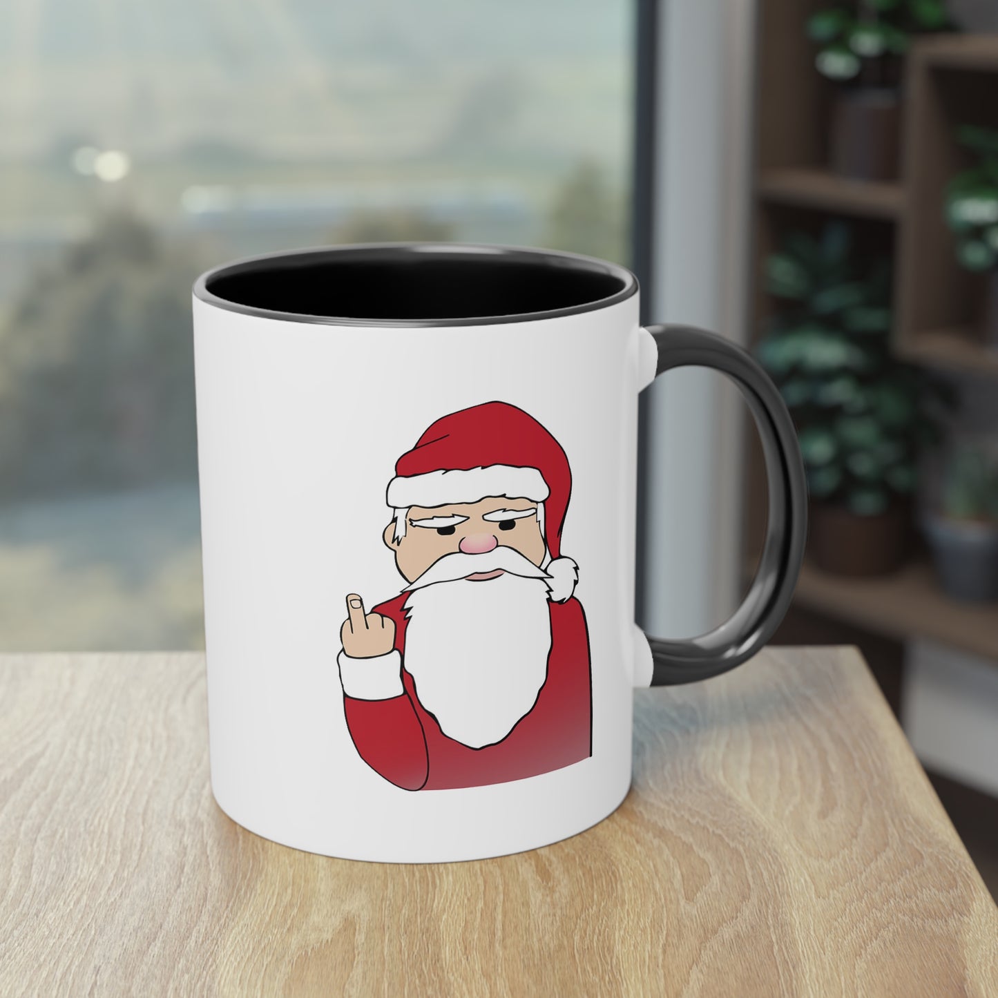Santa Claus Red-Accent Coffee Mug