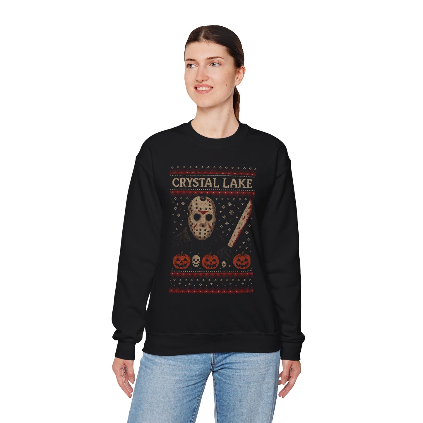 Crystal Lake Jason Ugly Christmas Sweatshirt