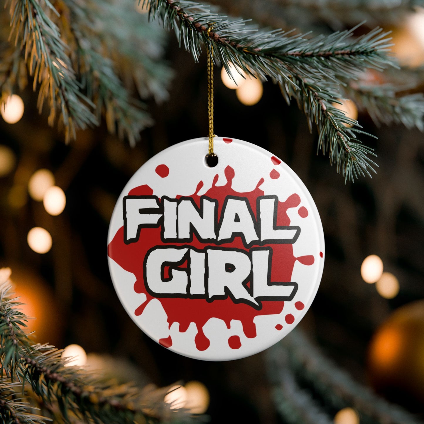 Final Girl Ceramic Ornament