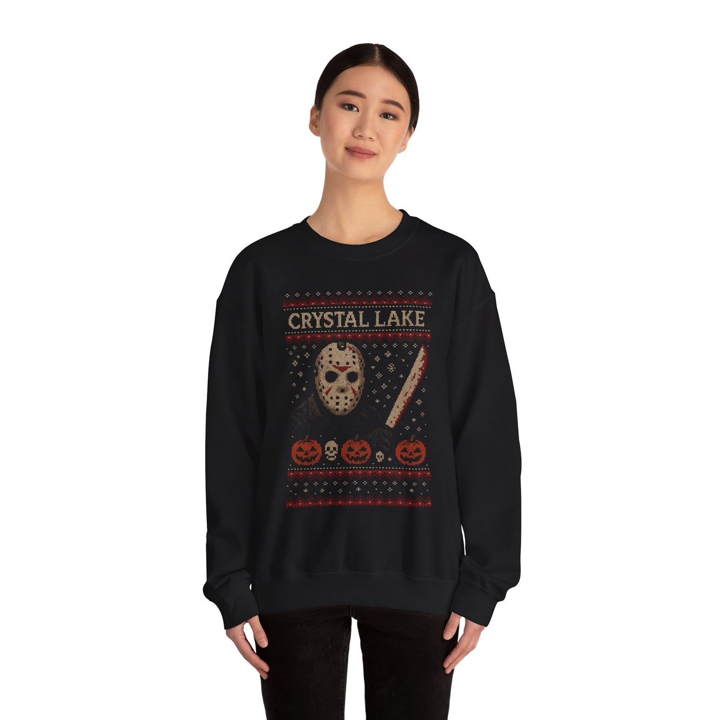 Crystal Lake Jason Ugly Christmas Sweatshirt