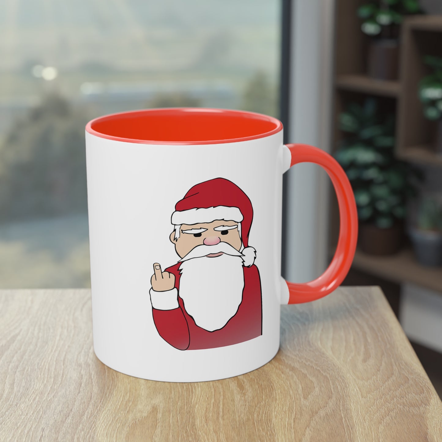 Santa Claus Red-Accent Coffee Mug