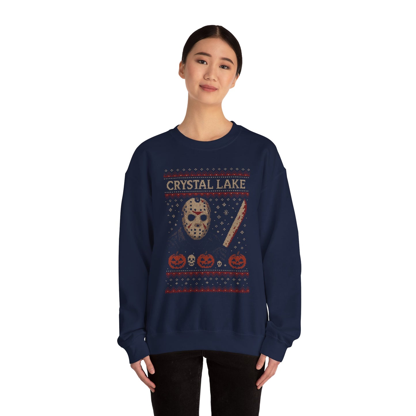 Crystal Lake Jason Ugly Christmas Sweatshirt