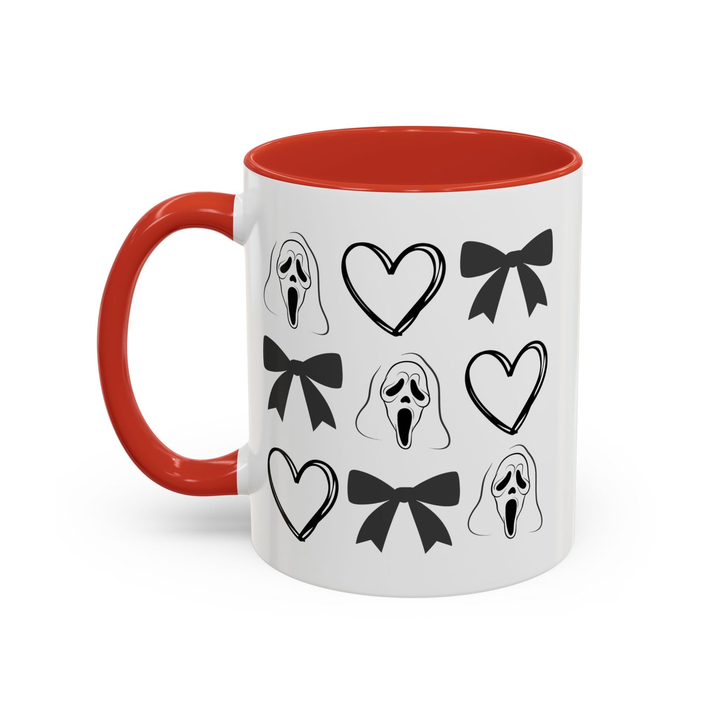 Scream Mask & Hearts Accent Coffee Mug