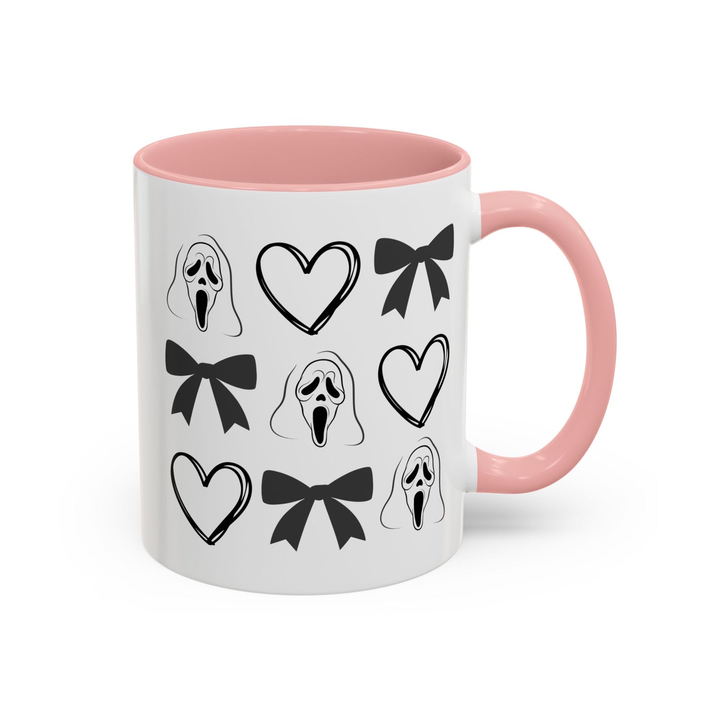 Scream Mask & Hearts Accent Coffee Mug