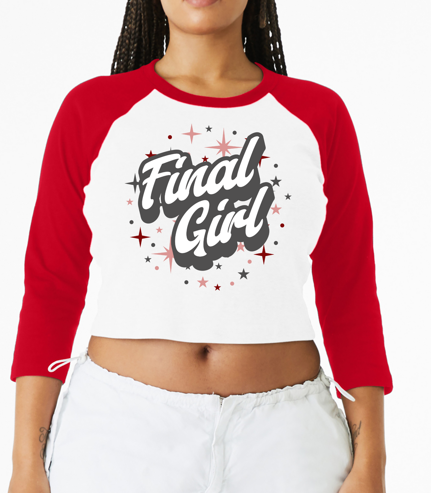 Final Girl 3/4 Women's Crop Raglan
