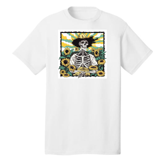 Skeleton Sunflower T Shirt
