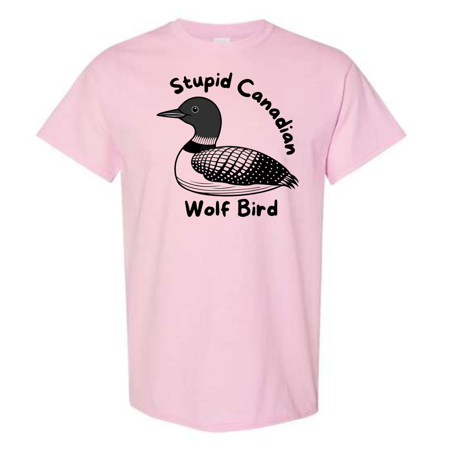 Stupid Canadian Wolf Bird T shirt