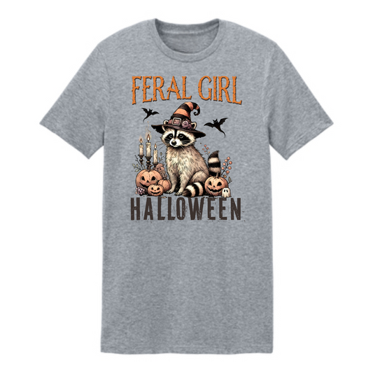 Feral Girl Halloween T Shirt